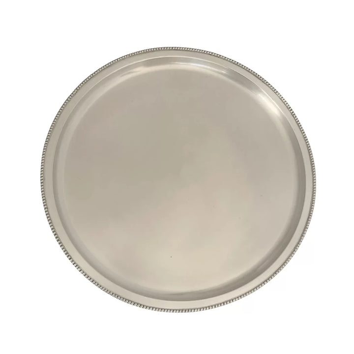 Tray - Silver Beaded Round 41cm