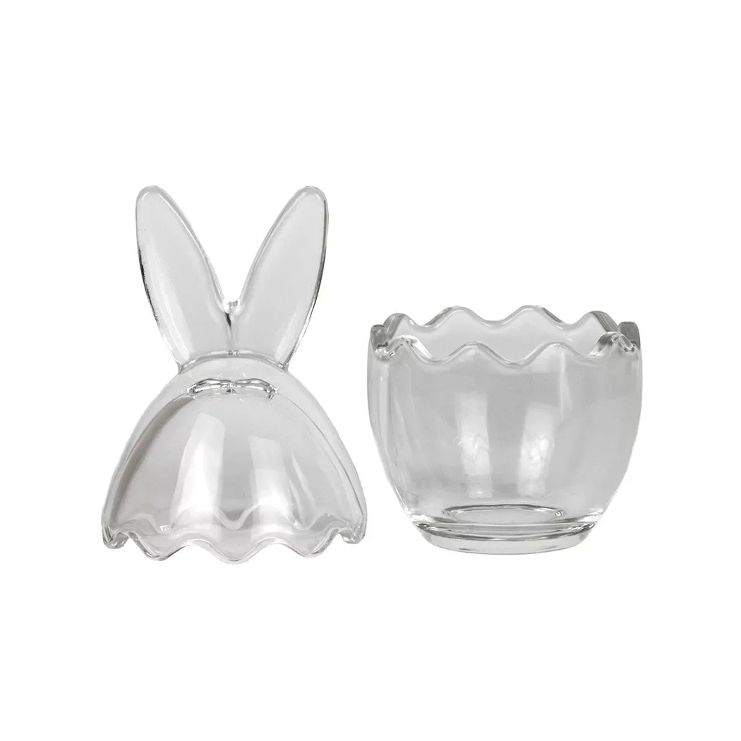 Trinket Box - Bunny Ears 17cm - Glass / Crystal