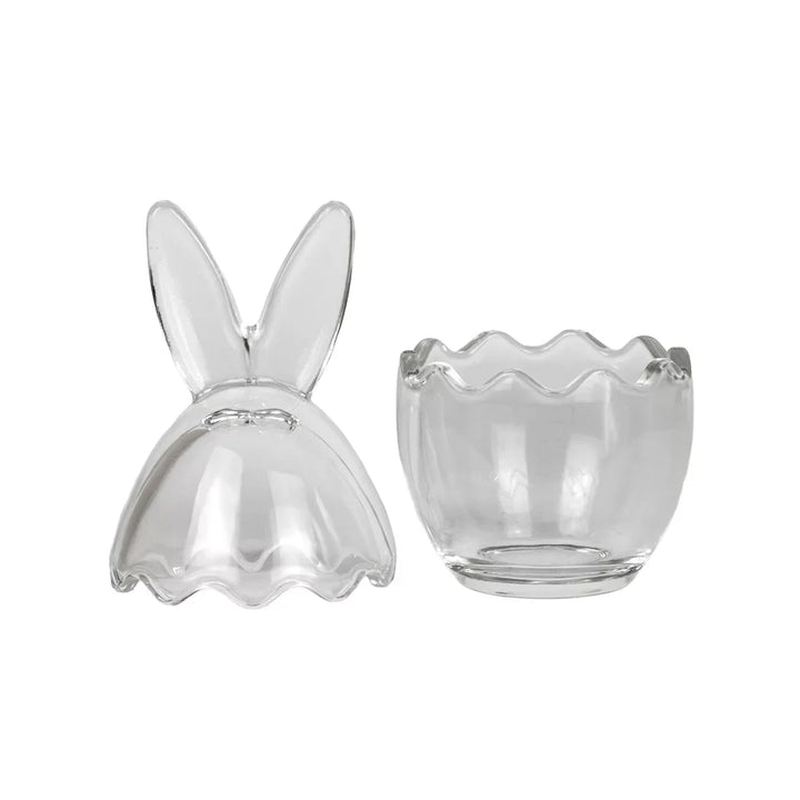 Trinket Box - Bunny Ears 17cm - Glass / Crystal