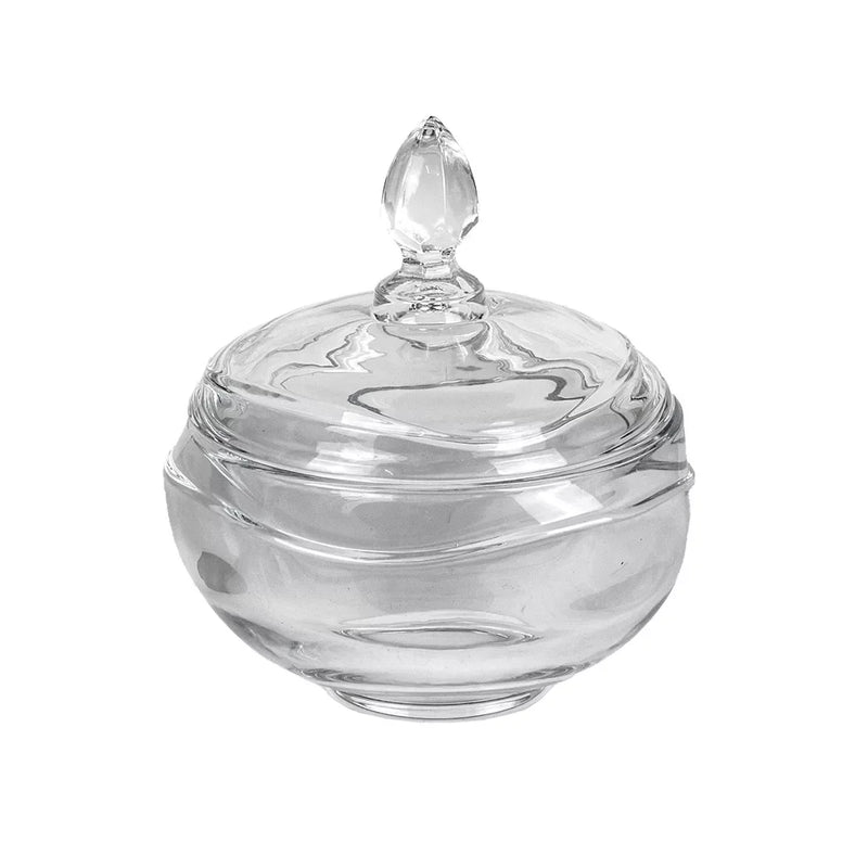 Trinket Box - Glass Layered 17.5cm - Glass / Crystal