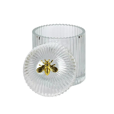 Trinket Box - Golden Bee 15cm - Glass / Crystal