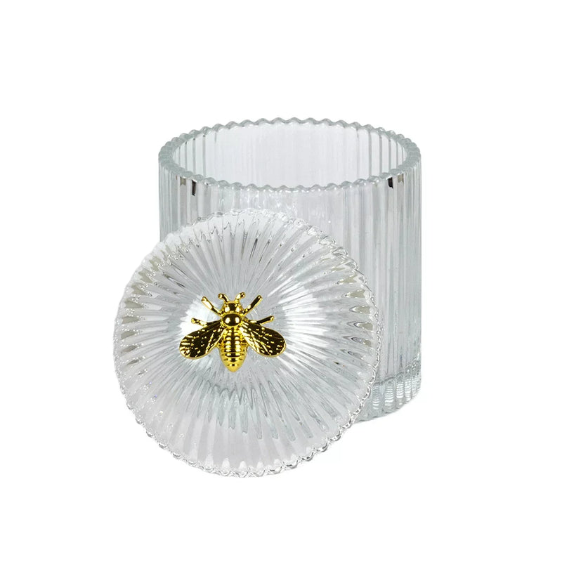 Trinket Box - Golden Bee 15cm - Glass / Crystal