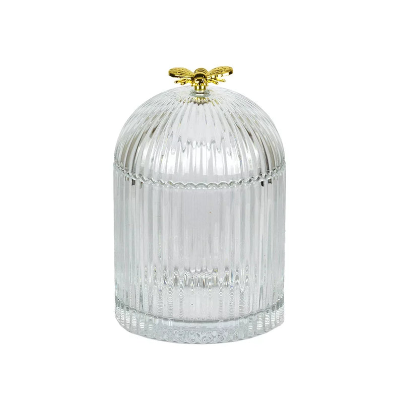 Trinket Box - Golden Bee 15cm - Glass / Crystal