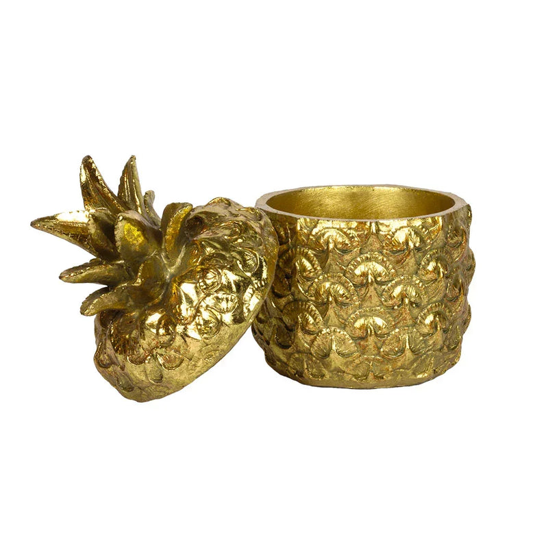 Trinket Box - Golden Pineapple - Resin