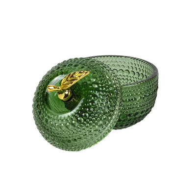 Trinket Box - Green Apple 10cm - Glass / Crystal