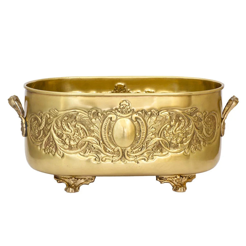 Tub - Royal Brass Planter - Pewter