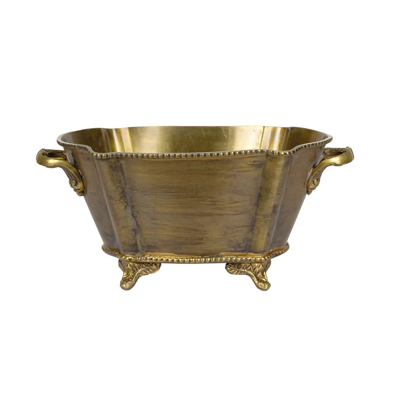 Tub - Vintaged Brass Handled - Metal