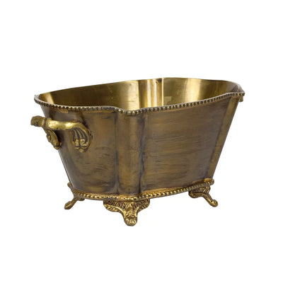 Tub - Vintaged Brass Handled - Metal