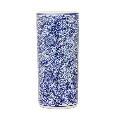 Umbrella Stan - Blue & White Floral 43cm - Ceramic