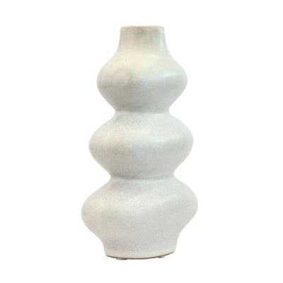 Vase - 3 Tier Natural 22.5cm - Ceramic