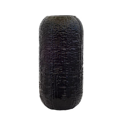 Vase - Black Purple 33cm - Glass / Crystal