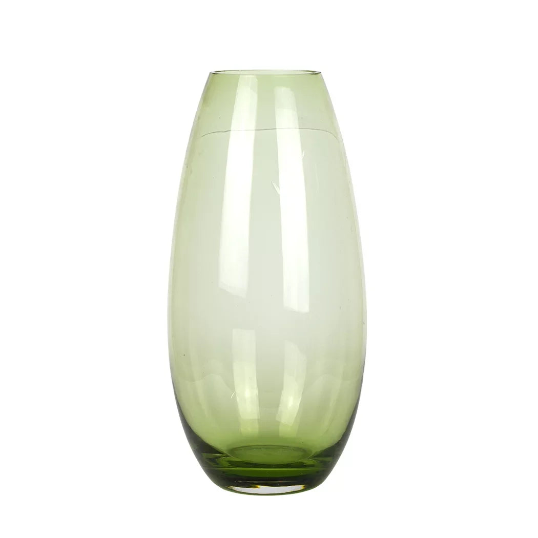 Vase Glass - Light Green Bullet 30cm - Glass / Crystal
