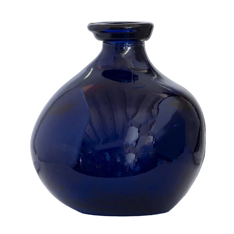 Vase - Navy Curves 18cm - Glass / Crystal