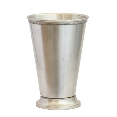 Vase - Silver Flared Beaded - Pewter