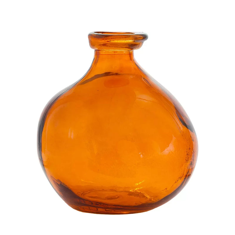 Vase - Sunrise Orange Curves 18cm - Glass / Crystal