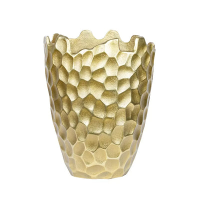 Vase Textured Rustic Gold 30cm Iron