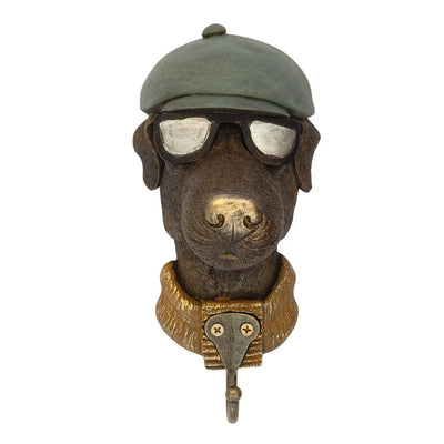 Wall Hook - Dog with Shades 22cm - Resin