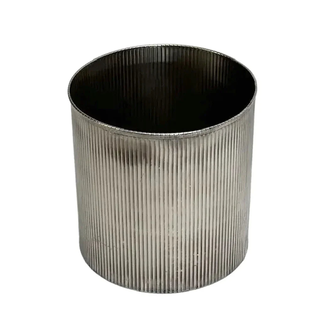 Waste Bin - Silver Lines - Metal