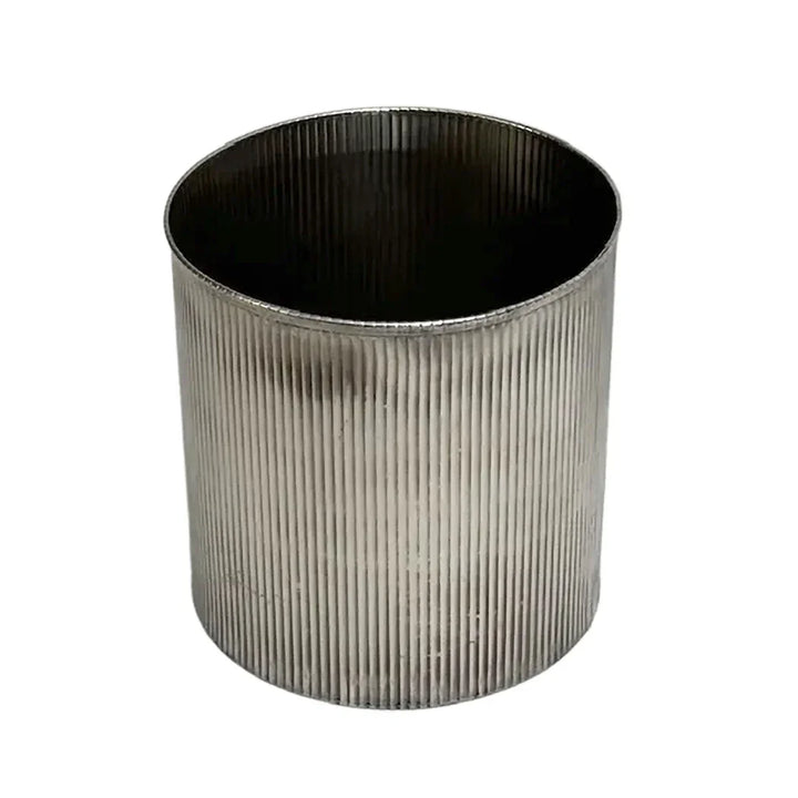 Waste Bin - Silver Lines - Metal