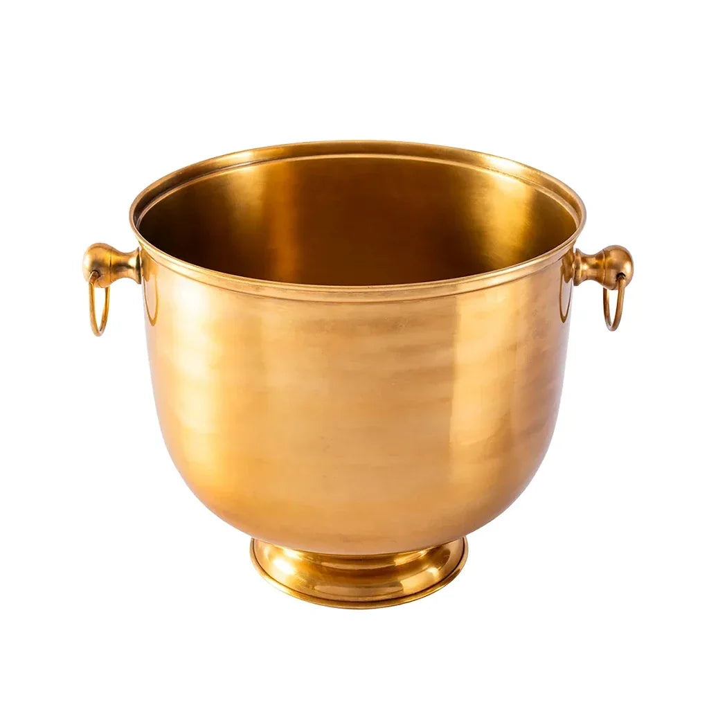 Wine Cooler - Brass Bucket Rings - Metal