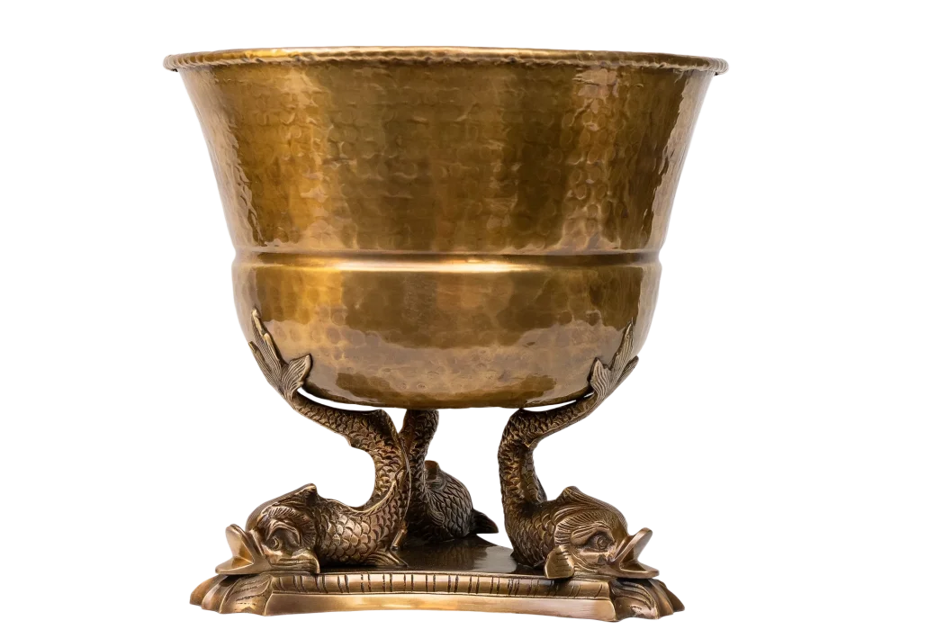 Wine Cooler - Brass Koi - Metal
