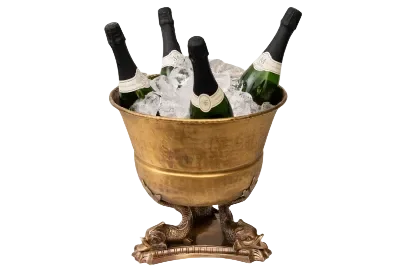 Wine Cooler - Brass Koi - Metal