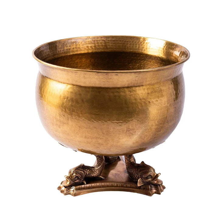 Wine Cooler - Brass Koi XL - Metal