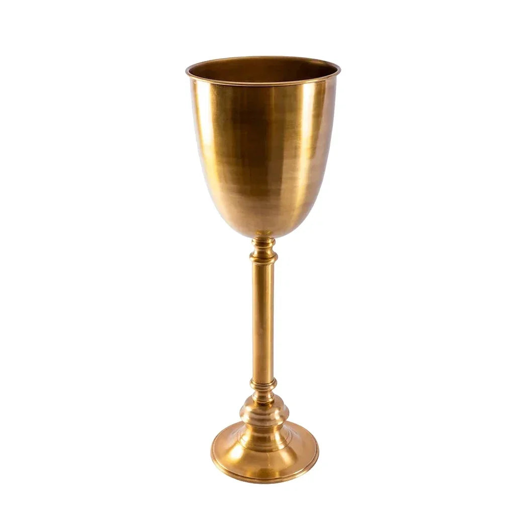 Wine Cooler - Brass on Stand Cafe 82cm - Metal