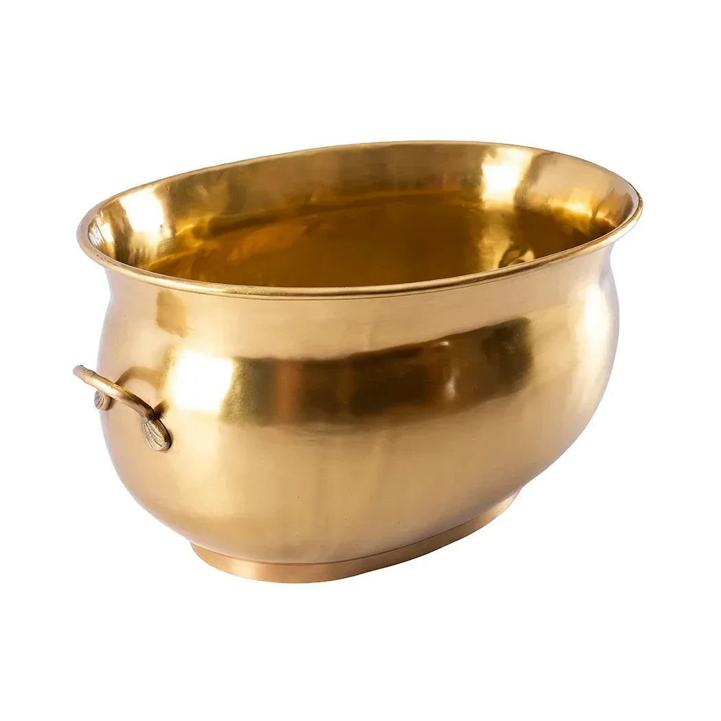 Wine Cooler - Brass Tub Large Handled - Metal