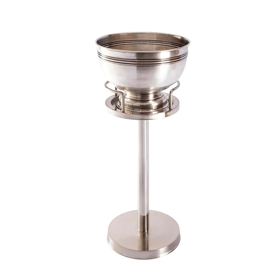 Wine Cooler - Silver Bowl on Stand 71cm - Metal