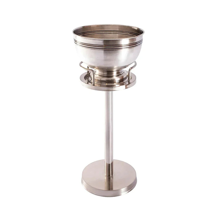 Wine Cooler - Silver Bowl on Stand 71cm - Metal