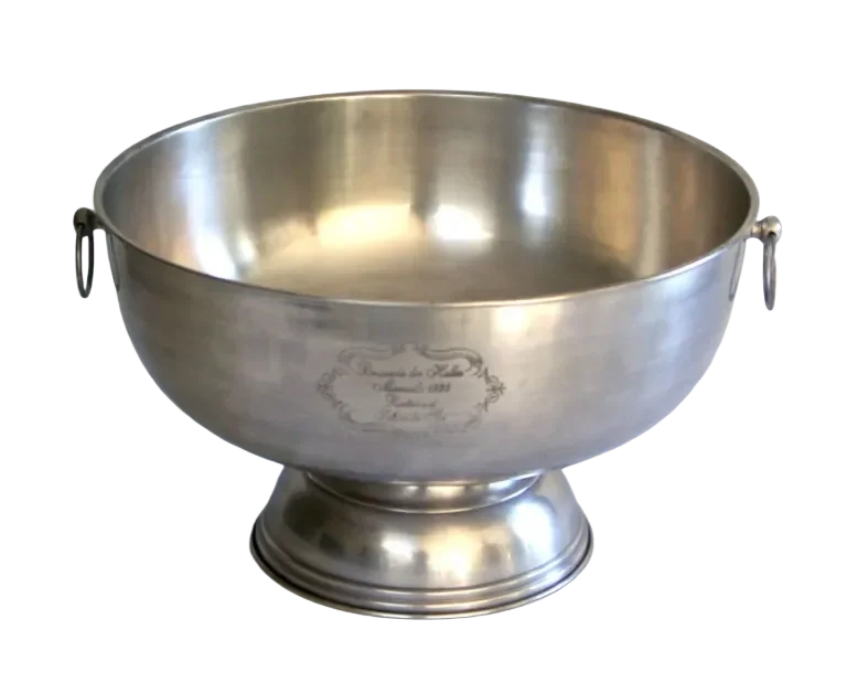 Wine Cooler - Silver Champagne Bowl Rings - Metal