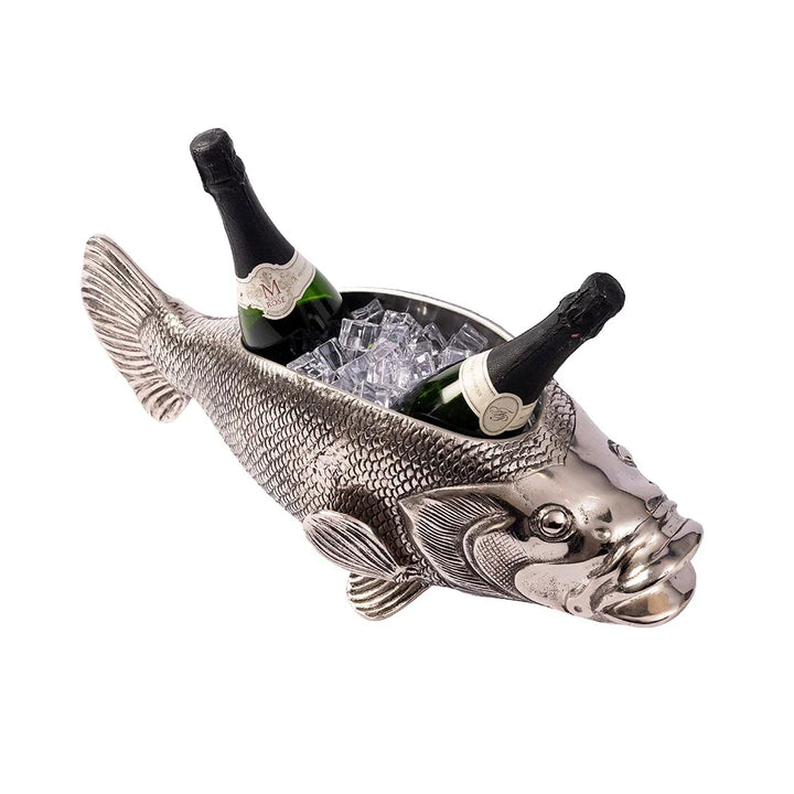 Wine Cooler - Silver Fish - Metal