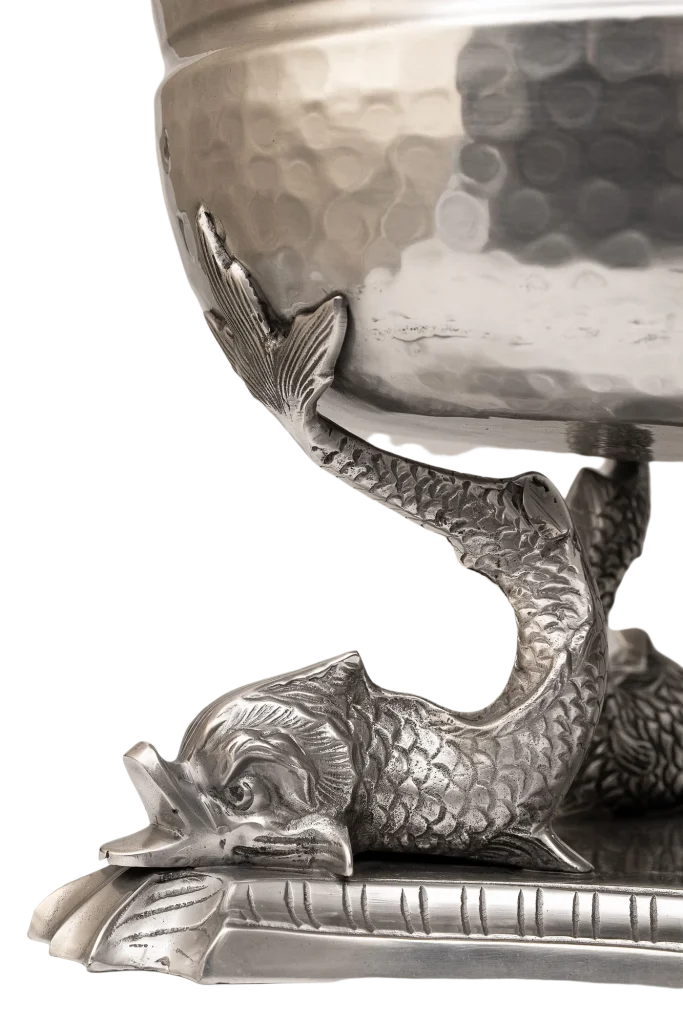 Wine Cooler - Silver Koi - Metal