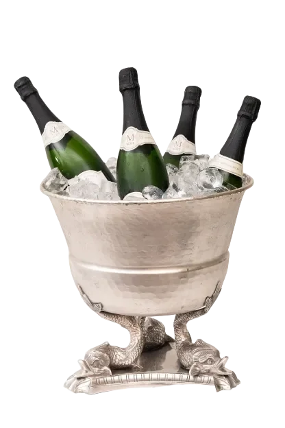 Wine Cooler - Silver Koi - Metal
