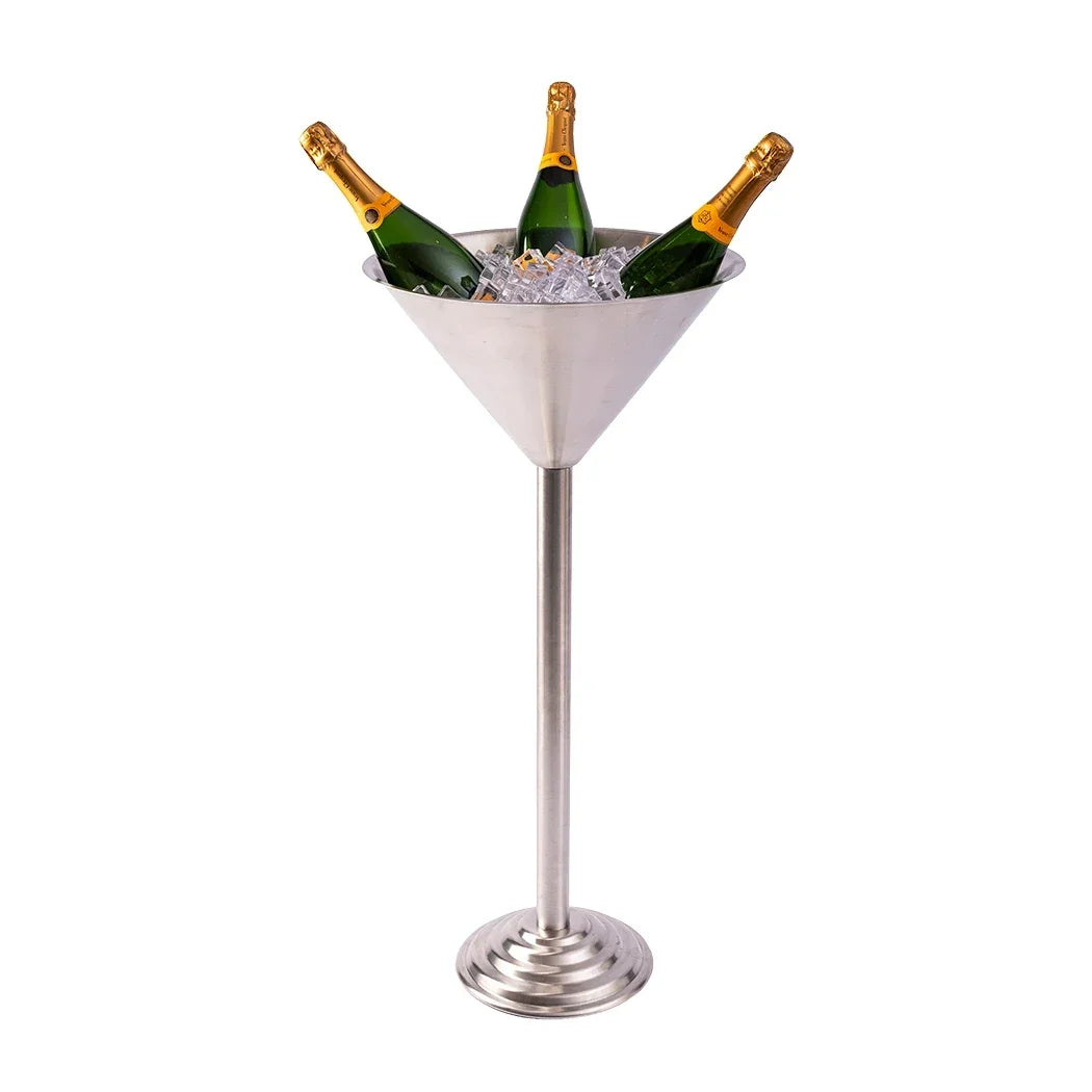 Wine Cooler - Silver Martini - Metal