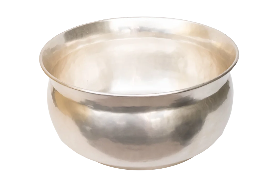 Wine Cooler - Silver Round Vintage Tub Large - Metal