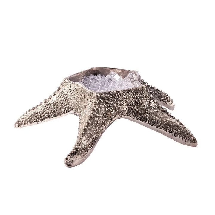 Wine Cooler - Silver Starfish - Metal