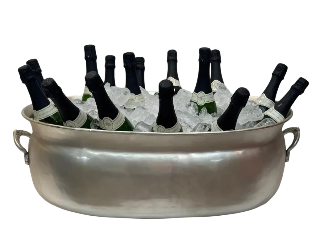 Wine Cooler - XL Silver Tub - Metal