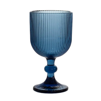 Wine Glass - Lines Blues 350ml - Glass / Crystal