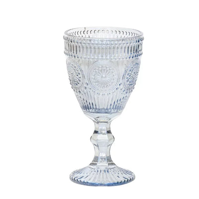 Wine Glass - Pinwheel Blue Pearlescent 315ml - Glass /