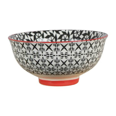 Ceramic Bowl - Black Pinwheel - Kitchen