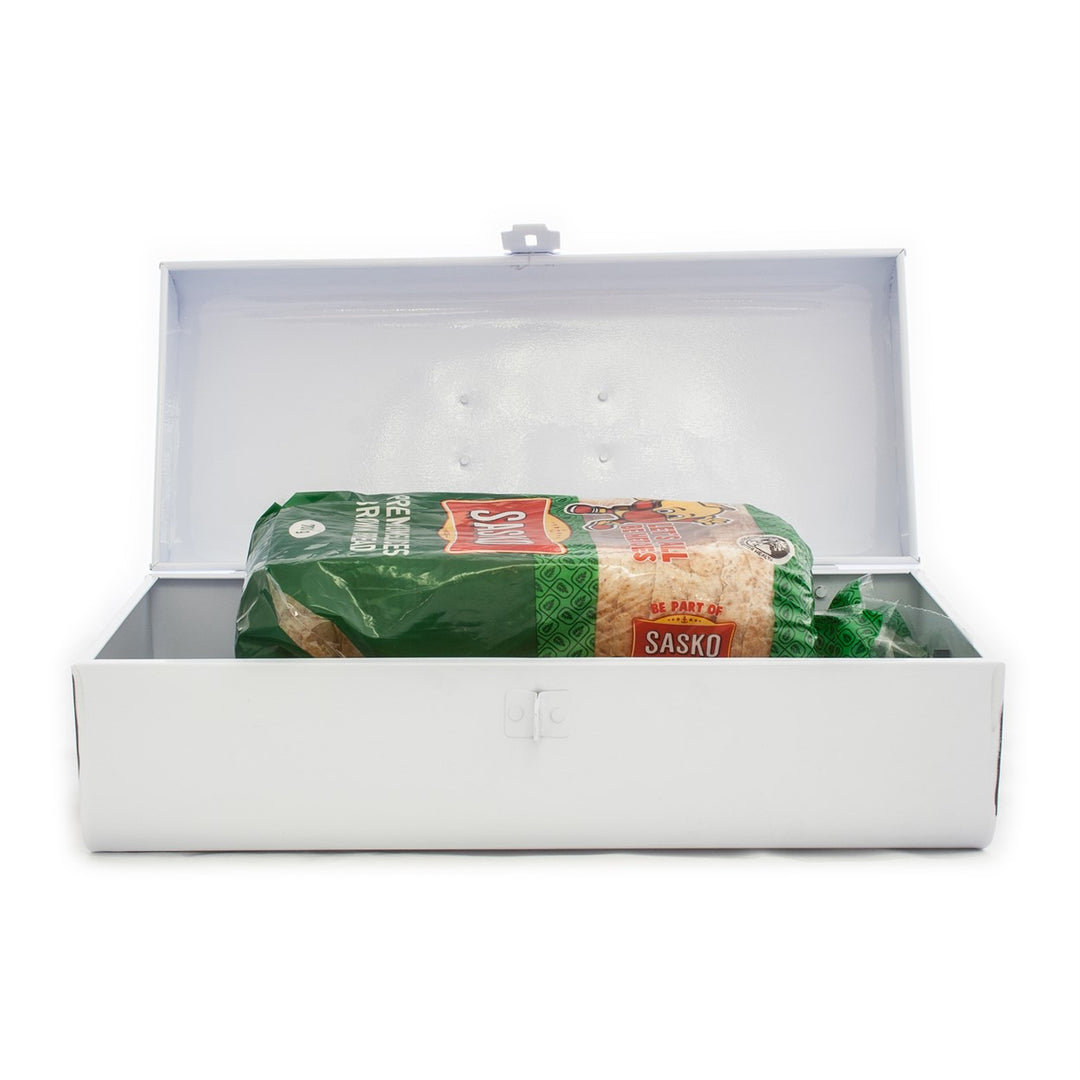 Bread/Tool Box - Enamel Cool White