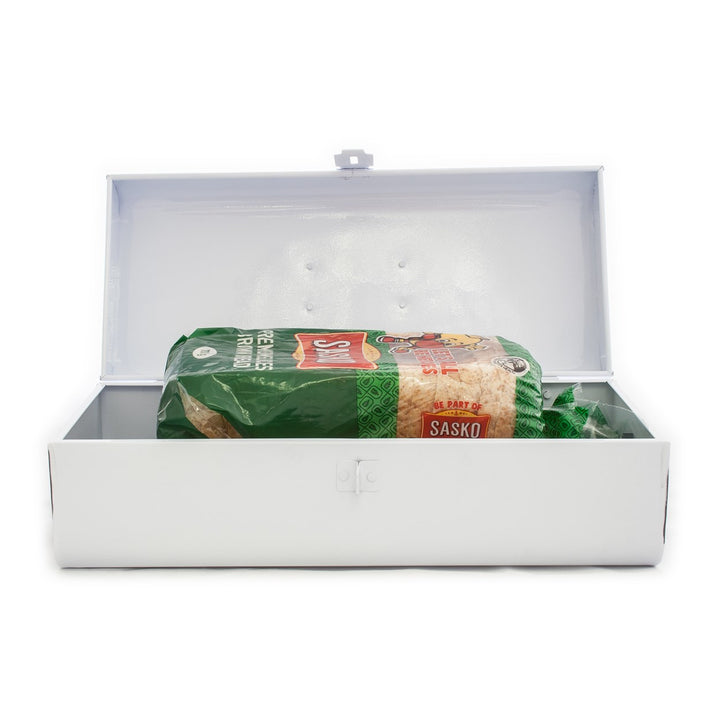 Bread/Tool Box - Enamel Cool White
