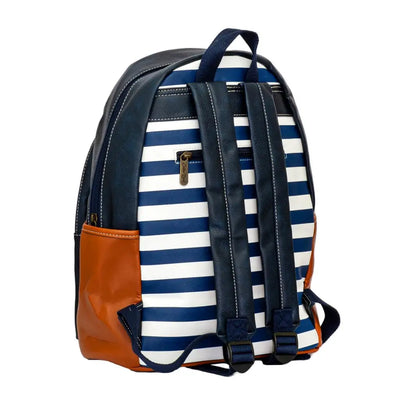 Backpack - Blue & White Lines - Handbag