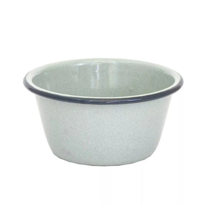 Basin/Bowl - Enamel Various 13.5cm - Duckegg w/ Grey Rim -