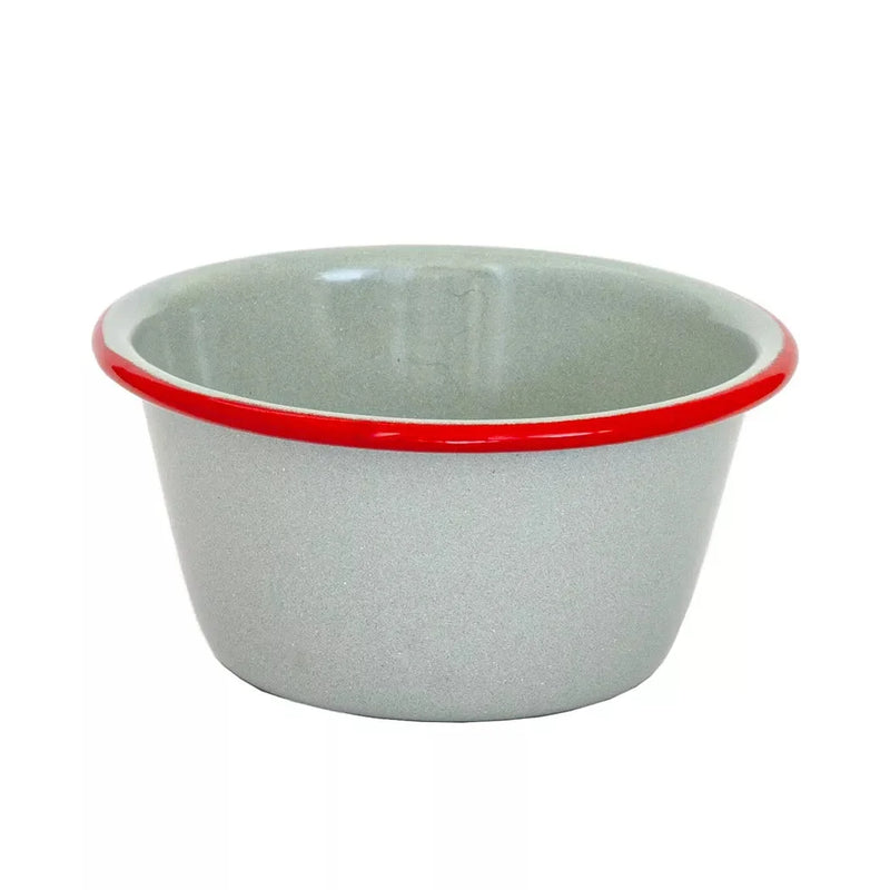 Basin/Bowl - Enamel Various 13.5cm - Duckegg w/ Red Rim -