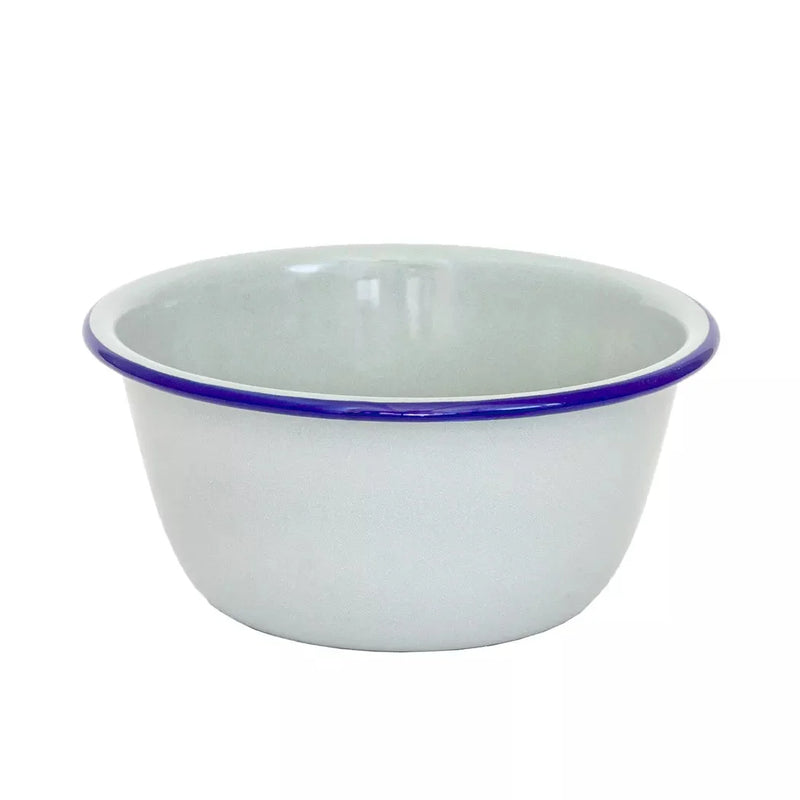 Basin/Bowl - Enamel Various 17.5cm - Duckegg w/ Blue Rim -