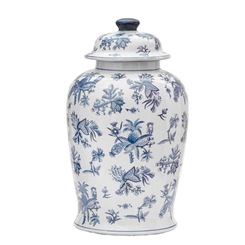 Ginger Jar - Blue & White Floral 43cm