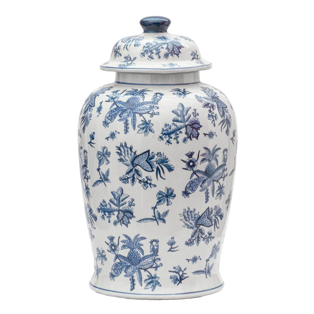 Ginger Jar - Blue &amp; White Floral 43cm